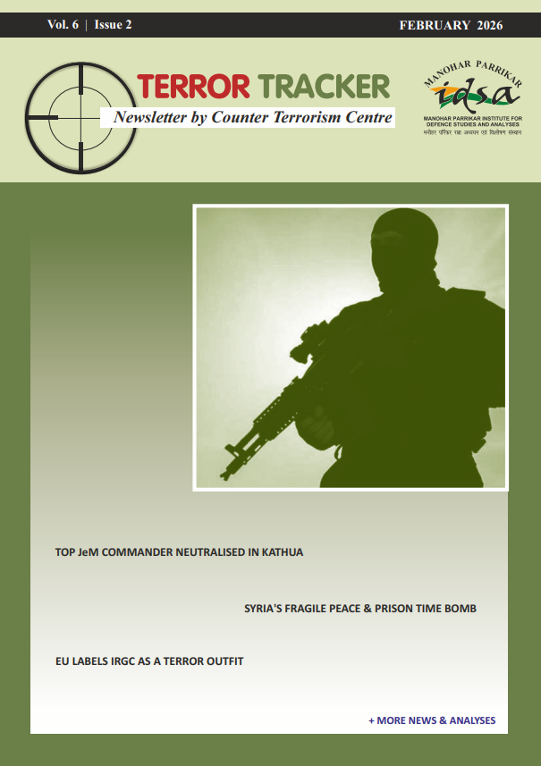 IDSAIndia's tweet photo. MP-IDSA Terror Tracker 
CURRENT ISSUE | FEB 2026                                    

https://t.co/ra3q1ZsdJK https://t.co/05LPr4esAT