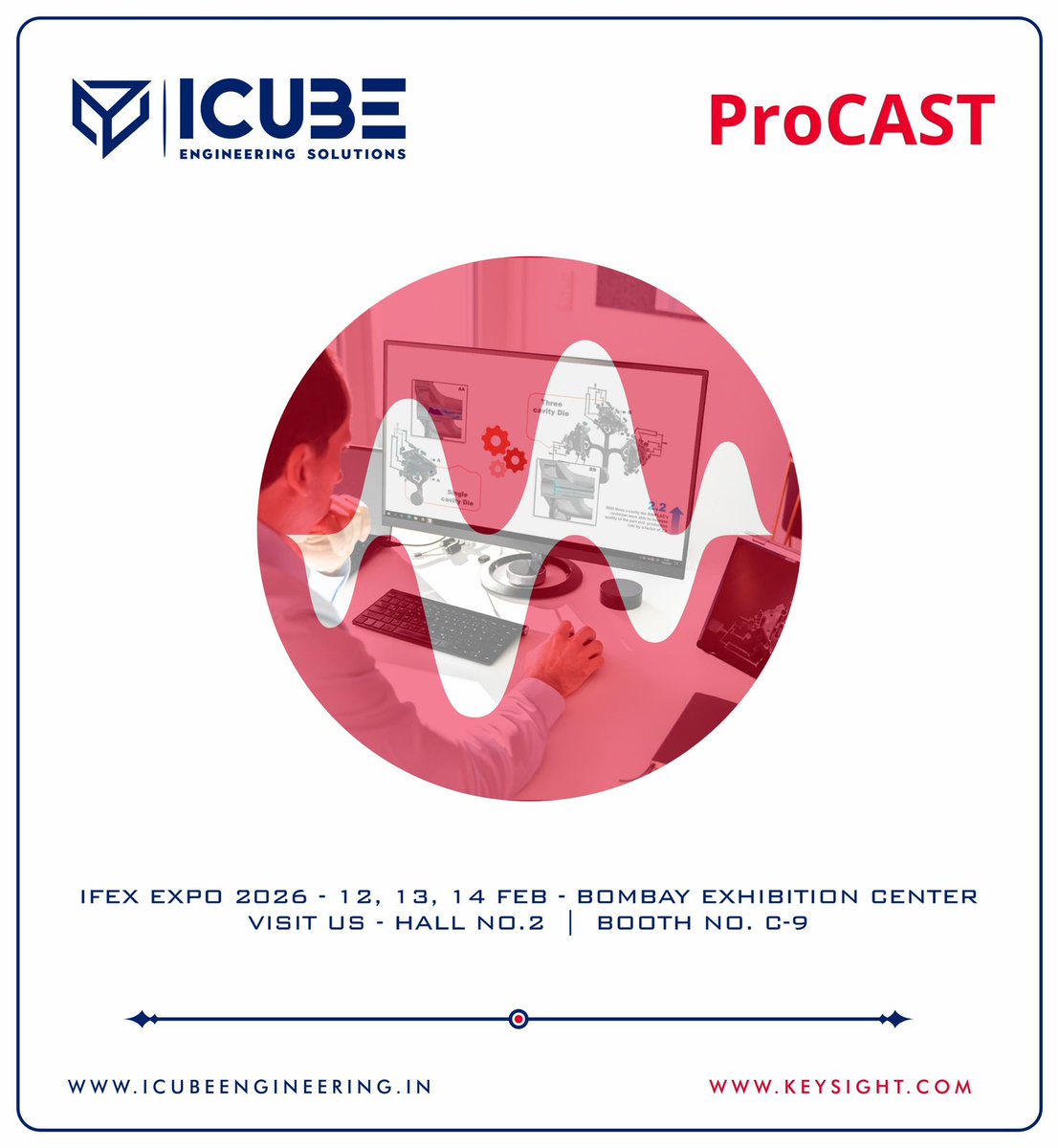 icube_engineer's tweet photo. Meet ProCAST at IFEX 2026!
Keysight Technologies showcases high-fidelity casting simulation for right-first-time manufacturing.
๐ Hall 2, Booth C-9 | 12โ14 Feb, Mumbai
Letโs optimize casting with confidence. ๐ค
#IFEX2026 #ProCAST #CastingSimulation #FoundryTech https://t.co/ivtvzPsIHq