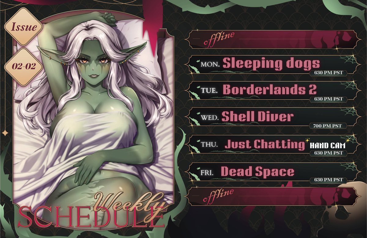 🌟Weekly Schedule🌟

#Vtuber