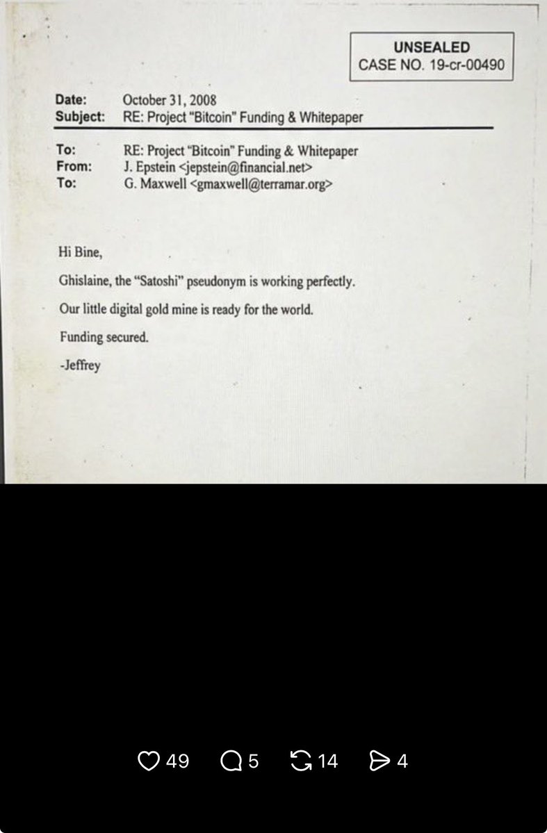 SamInsanity's tweet image. Apparently everyone has lost their minds, the Epstein files on here are obviously fake.
-Different text fonts on header and body
-Spacings that can’t happen in email systems
-Writing in lower case, too many inconsistencies
-Unsealed emails look AI-made
-Source: trust me bro 🤷🏻‍♂️