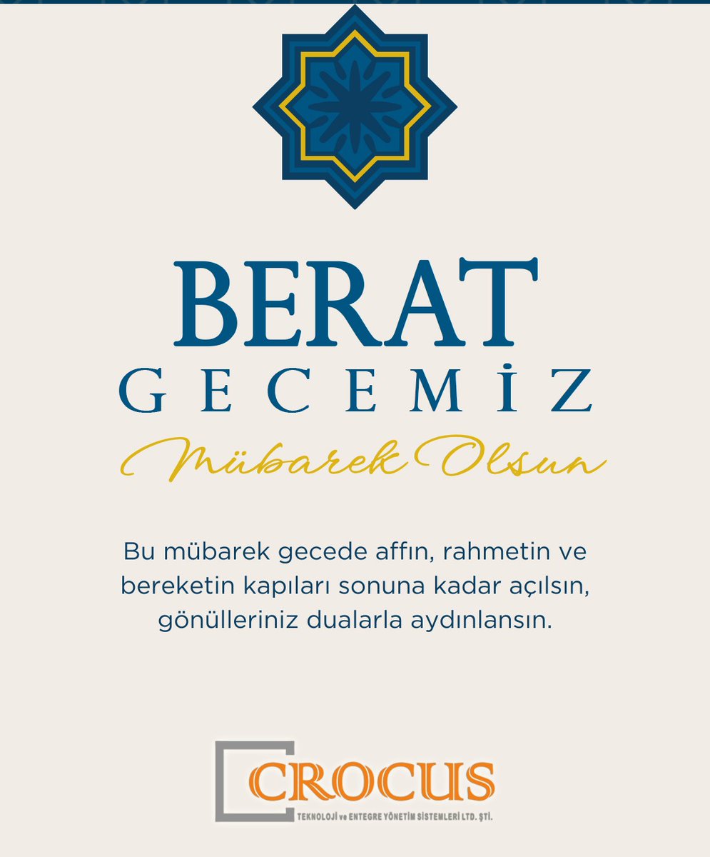 Berat Gecemiz mübarek olsun. Bu mübarek gecede affın, rahmetin ve bereketin kapıları sonuna
kadar açılsın, gönülleriniz dualarla aydınlansın.

#beratkandilimizmübarekolsun
#beratgecemizmübarekolsun #berat #kandil #bereket
#rahmet #dua #mübarekgece