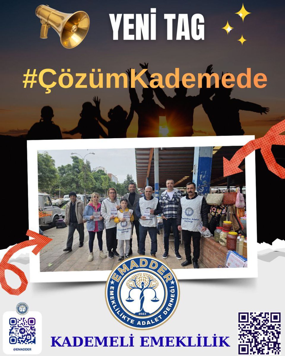✅️Kademeli emeklilik düzenlemesinde kimse "1" gün ile kaybetmez. 
✅️Hak yerini bulur. 
✅️Adalet sağlanır.
✅️Çalışma huzuru ve iş barışı yerine gelir. 

<a href="/EmadDernegi/">EMEKLİLİKTE ADALET DERNEĞİ ⚖️</a>
#ÇözümKademede