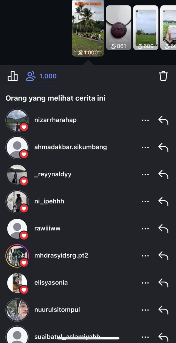 berawal dari 0 followers,skrg insight story udh dapet 1000🥹