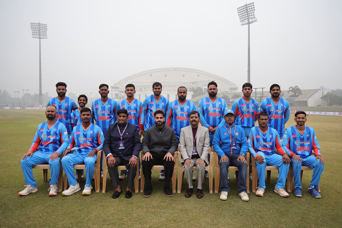 dcciofficial's tweet photo. Honoured to have Bhuvneshwar Kumar grace the occasion and support the spirit of inclusive cricket ๐โจ
@JayShah @BCCI @ICC
@BhuviOfficial
#DifferentHaiAlagNahi #DCCI #MixedDisability #CricketForAll https://t.co/LkEwCOvJ61