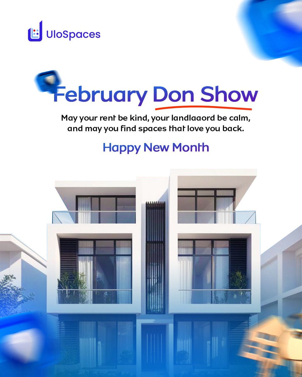 Ulo_Spaces's tweet photo. Rent shouldn’t stress you 
Here’s to a February filled with better living and easier renting.

#UloSpaces #RentInLagos https://t.co/vt4poKZ5iP