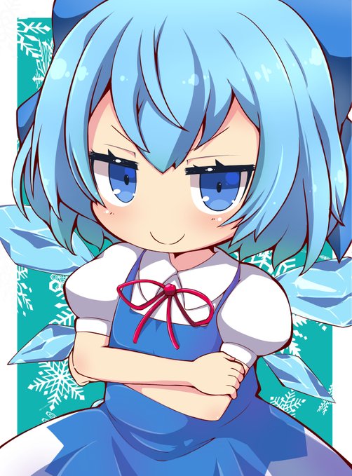 らくがきチルノちゃん日焼けバージョンも添えて #東方 #東方Project #チルノ