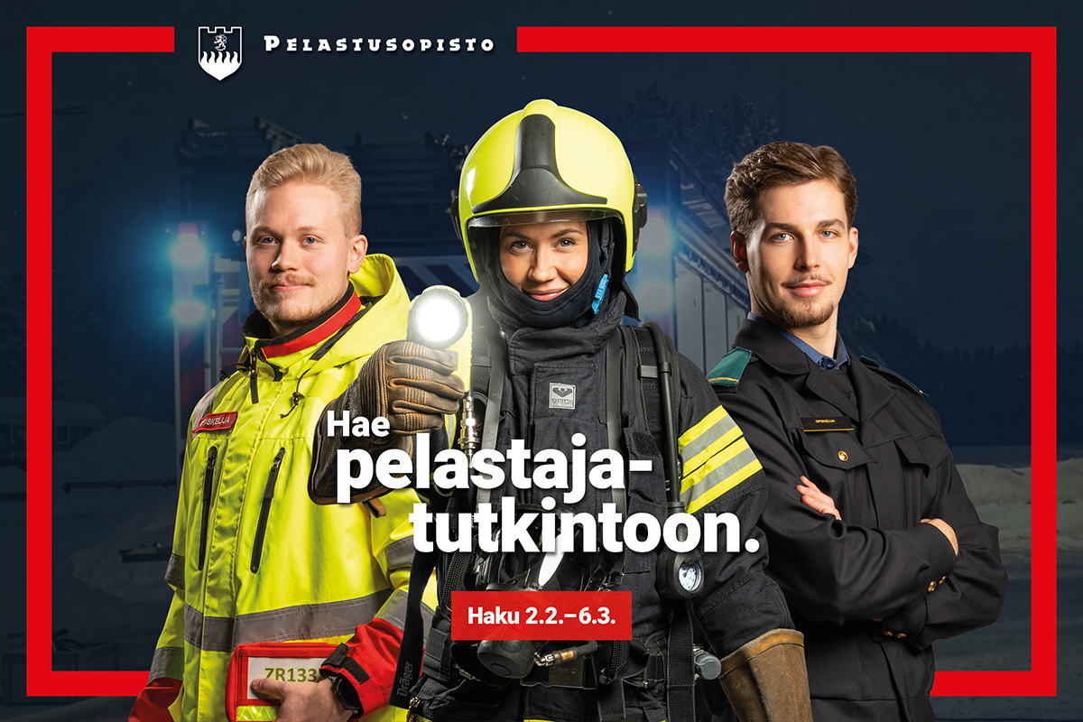 Pelastusopisto's tweet photo. Haku elokuussa 2026 alkavaan pelastajatutkintoon on käynnissä 2.2.–6.3.🔥
Pelastajan koulutus kestää 1,5 vuotta ja opinnot suoritetaan Pelastusopistolla Kuopiossa.
Lue lisää👉
https://t.co/hYnX9JJI1m
#pelastusopisto #pelastajatutkinto #pelastaja #pelastustoimi #pelastuslaitos https://t.co/nXEghDitld