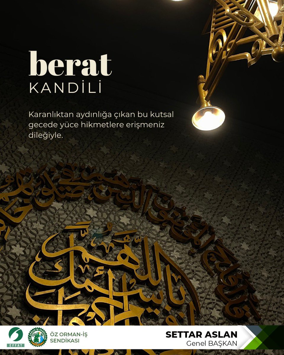 Bağışlanmanın, rahmetin ve ilahi affın kapılarının sonuna kadar aralandığı bu mübarek gecede; gönüllerimizin huzurla dolmasını, dualarımızın kabul olmasını, birlik ve beraberliğimizin daha da güçlenmesini Yüce Rabbimizden niyaz ediyorum.

Bu anlamlı gecenin; milletimize, İslam