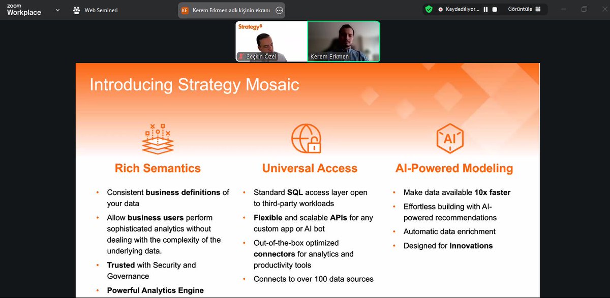 Strategy ile birlikte gerçekleştirdiğimiz “Mosaic ile Tanışın: Veri Bağlanabilirliğinde Devrim” oturumunda, Semantic Layer yaklaşımıyla veri bağlanabilirliğini ve tutarlı analitiği ele aldık. ▶️youtu.be/J1HfF9JmQuw
#StrategyMosaic #SemanticLayer #DataConnectivity