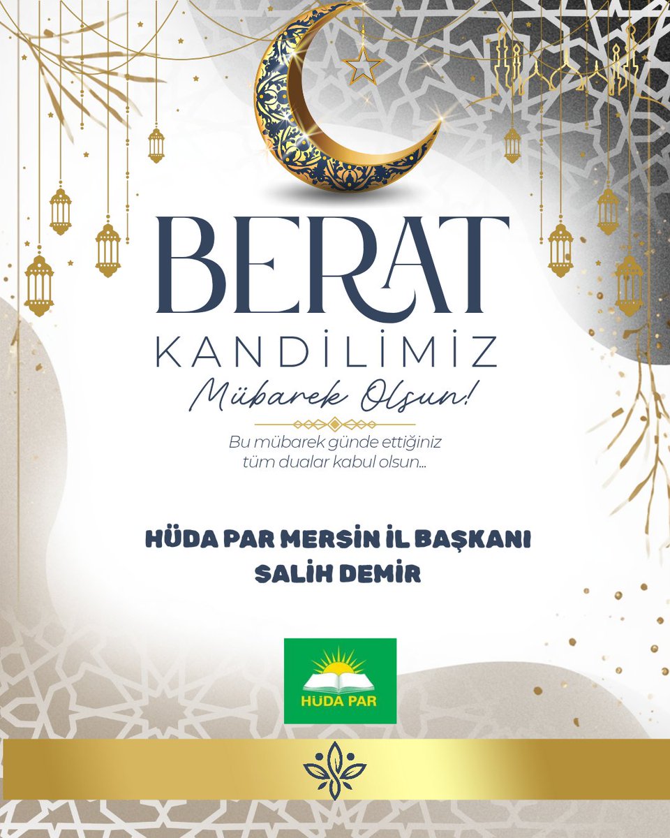 Manevi iklimiyle gönülleri arındıran Berat Kandili’nin,hayatımıza hayırlar getirmesini, dualarımızın kabulüne vesile olmasını Yüce Allah’tan niyaz ederiz.

Bu mübarek gecenin, tüm insanlık için barış ve huzura vesile olmasını diliyoruz.

#BeratKandili
#Mersin