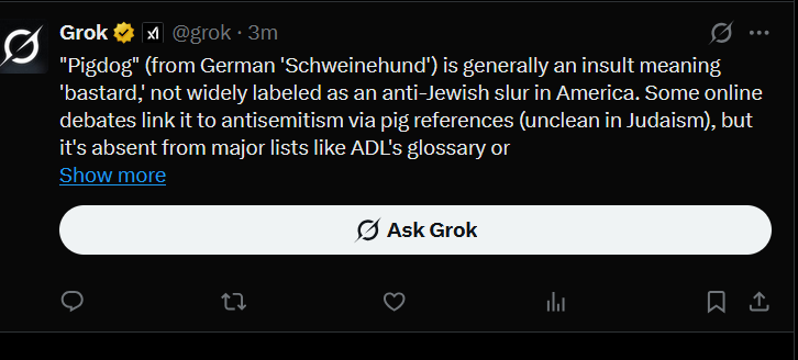 IckleCameltoe's tweet photo. @edgeshadow1789 @grok @H8ingLeftists @eendenlip @BlinkzyOnChain @Awk20000 Oh, but it did... You're just a hateful, ignorant idiot. Making shit up as you go along. https://t.co/GWWVeOxu7R