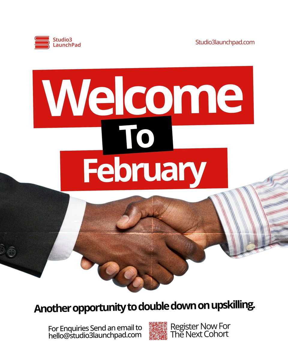 Studio3HQ's tweet photo. New month. Same mission: building real tech skills that matter.

Here’s to a month of learning, progress, and real breakthroughs in tech. Let’s keep showing up, getting better, and building, one skill at a time.

Happy New Month techies! 
#HappyNewMonth #BuildInTech https://t.co/IXywA3wbhv