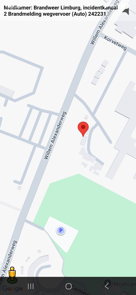 Brandmelding wegvervoer op de Willem Alexanderweg, Maastricht