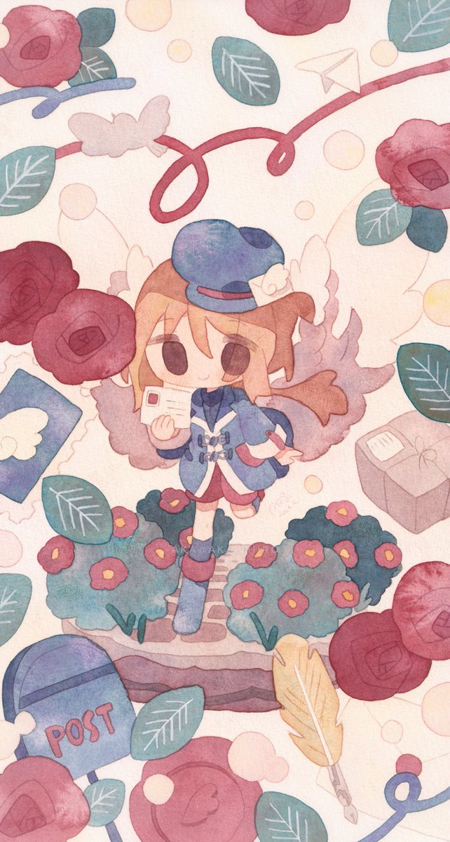 「郵便屋さん #透明水彩」|あか🌱のイラスト