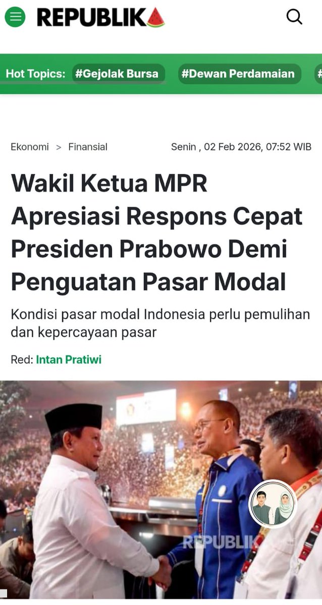 sendimuamrr's tweet photo. Keren bangets ketangguhan ekonomi Indonesia adalah produk gotong royong seluruh elemen bangsa. Landasan yang kuat ini bukan sekadar retorika, tapi sudah teruji menghadapi tantangan global. Orientasinya jelas: kesejahteraan yang merata.

Fundamental Ekonomi Kokoh https://t.co/JhwYWvaOrt