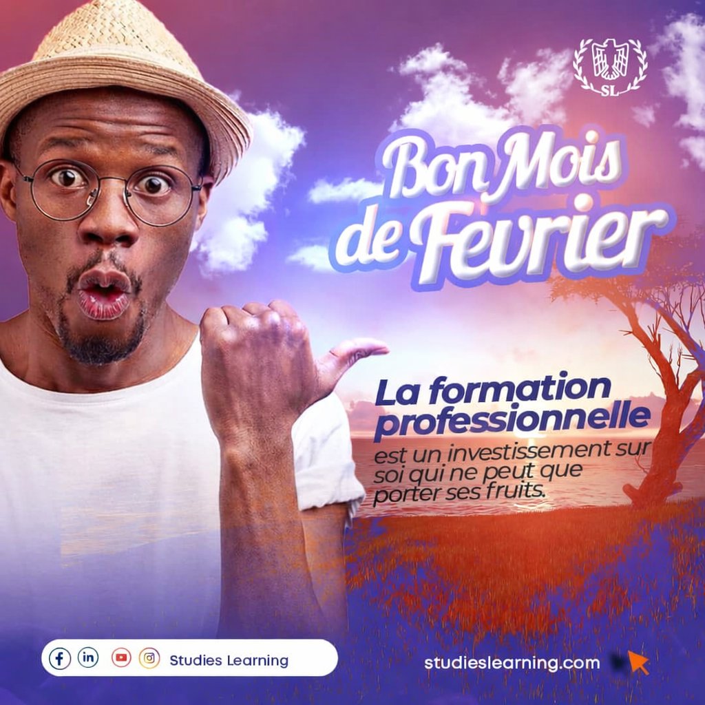 Studieslearn_In's tweet image. Bon mois de février. 🌞
La formation professionnelle = investissement sur soi
Qui ne peut que porter ses fruits. 🌱
Commencez aujourd’hui → campus.studieslearning.com

#StudiesLearning #Février #Formation #niger #togo #senegal #benin #burkinafaso #tchad #cameroun