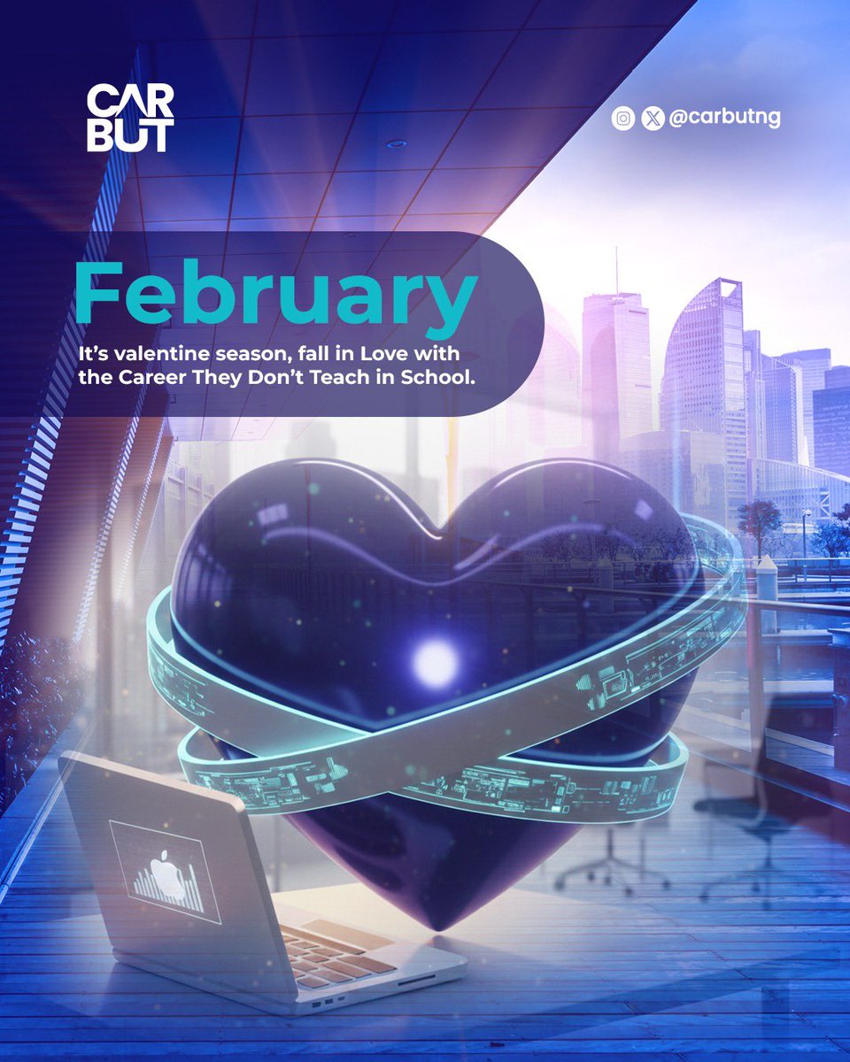 It’s February 💙

Valentine’s season is the perfect time to fall in love with the career they don’t teach in school.

Build real skills.
Create real opportunities.
Secure your future with CARBUT 🚀

#February #CareerGrowth #TechCareers  #CARBUT