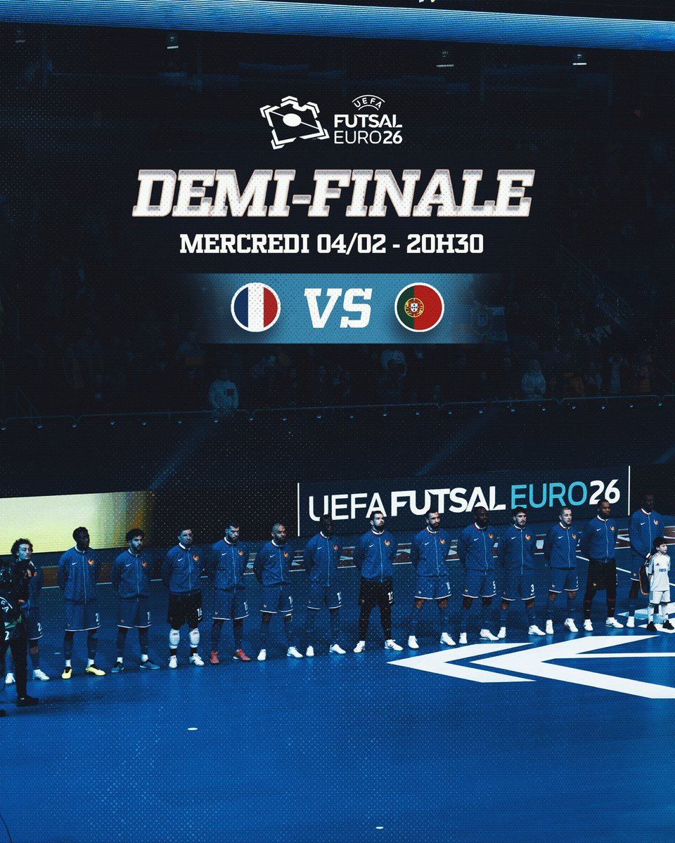 L’Équipe de France de Futsal sera opposée à un ogre de la discipline en demi-finale… le Portugal 🇵🇹, 2e au classement FIFA et double tenant du titre de l’Euro Futsal 🏆

🔜 RDV mercredi à 20h30 sur <a href="/lachainelequipe/">la chaine L'Équipe</a> pour suivre cette affiche de prestige et soutenir nos Bleus 🙌🔥