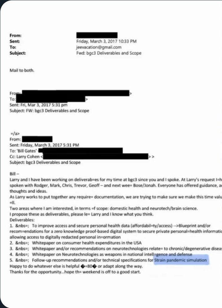 Il <a href="/BillGates/">Bill Gates</a> che, venerato dai salotti mainstream (<a href="/fabfazio/">Fabio Fazio</a> insegna), durante la pandemia ci porgeva il vangelo vaccinale, è lo stesso che nel 2017 pianificava simulazioni pandemiche con Epstein e che ha provato a somministrare farmaci alla moglie a sua insaputa.
Eppure il suo