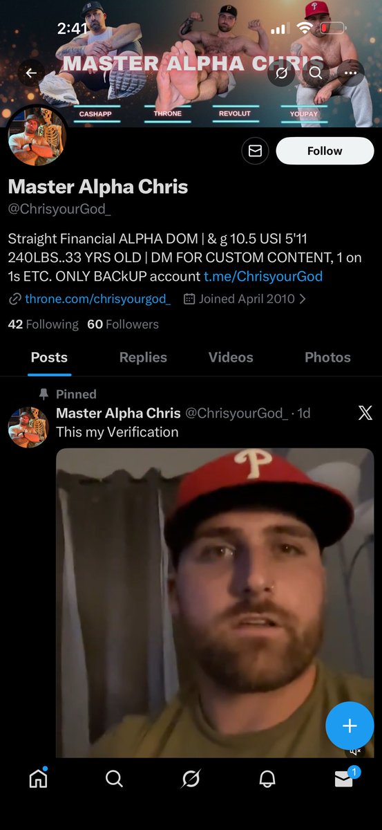 EnsQrq's tweet photo. Hi @ChrisyourGod , someone impersonate your profile to $cam people!!
#FakeFindom —> @ChrisyourGod_ ‼️
@findominfluence @TheOGsub @FindomDetective https://t.co/U6GToKDdxj