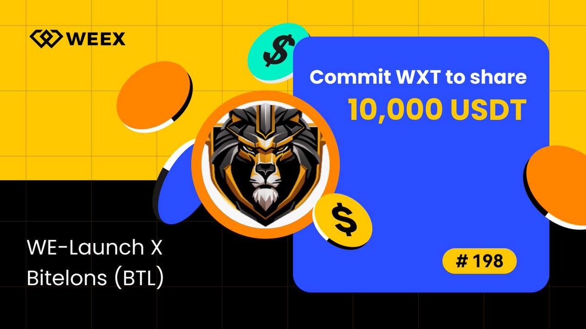 WEEX_French's tweet photo. Nous sommes ravis d’annoncer le lancement de Bitelons (BTL) sur #WELaunch avec des Airdrops massifs à partager 🪂✨

📢 Engagez des WXT et partagez 10 000 USDT d’Airdrops !

🔹 Période de l’événement :
📅 Du 2 février 2026 à 08 h (UTC+1) au 5 février 2026 à 08 h (UTC+1)
🔹 Période de listing :

DÉPÔT : 4 février 2026 à 09 h (UTC+1)

Trading : 5 février 2026 à 09 h (UTC+1)

RETRAIT : 6 février 2026 à 09 h (UTC+1)

🔗 Détails de l’événement :
 https://t.co/sH5USq0Hxi

#WEEX #WXT #BTL #WeLaunch