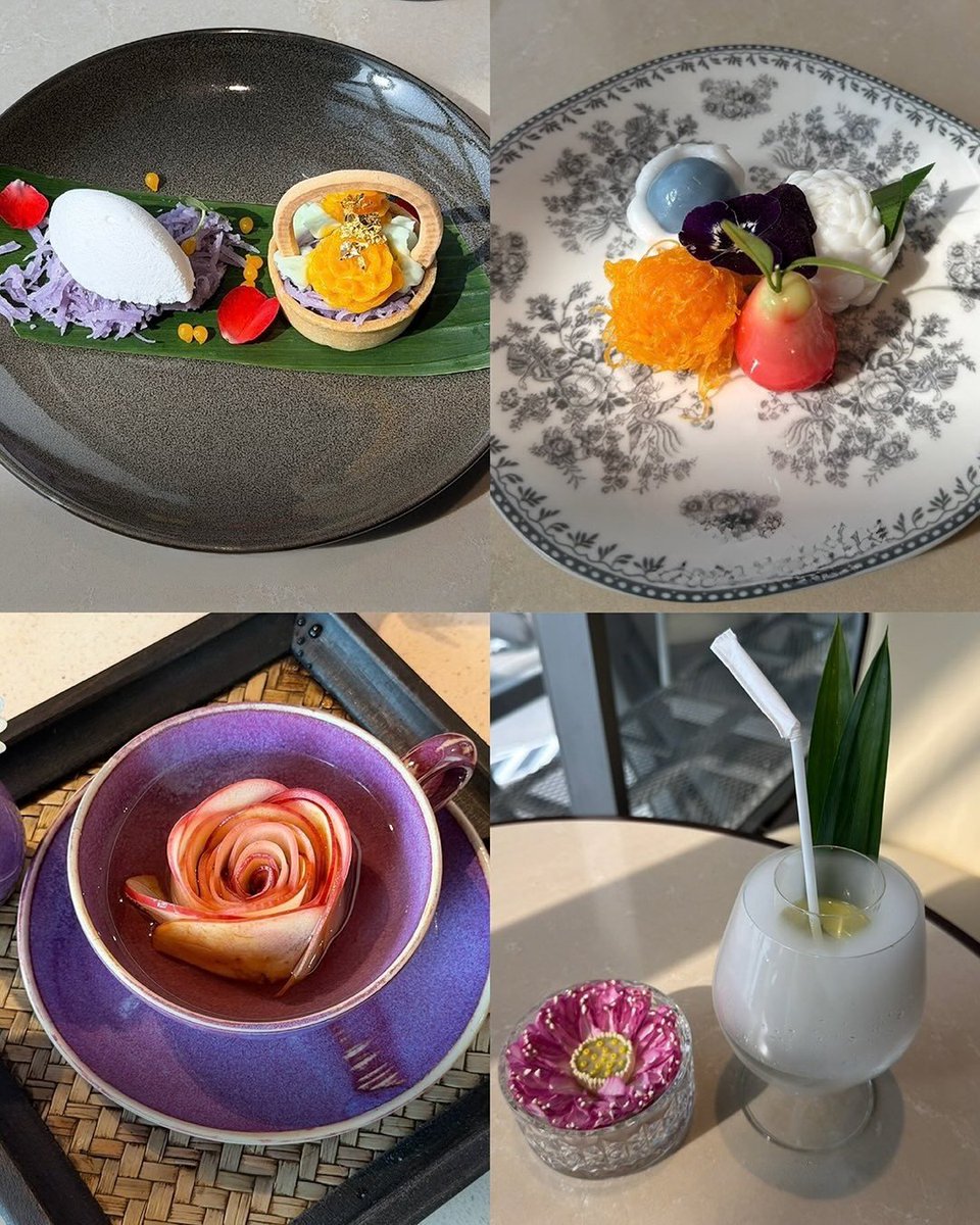 スワンナプーム国際空港のファーストクラスラウンジのお食事をご紹介✨
素敵な空間で、お食事をお楽しみいただけます！
みなさんはどのお料理が気になりますか？？🥹✨コメントでぜひ教えてください！

1枚目：揚げたてパートンコーと、練乳・甘いパンダンリーフのディップ
2枚目：タイ風グリルポーク