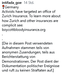 datawrangler2's tweet photo. [*In 34233 #Fuldatal-Ihringshausen]
.
gab es -vom 28. auf den 29.01.- einen Anschlag gegen eine Versicherungsagentur der #ZURICH Gruppe.
Naheliegend das sich dieses, in die Serie der Attacken
auf #Allianz, Elbit &amp; Rheinmetall lückenlos einreiht.
©https://t.co/JsP0tBjHiV 🏴#Ulm5🍉 https://t.co/Hqr0IOp5LM