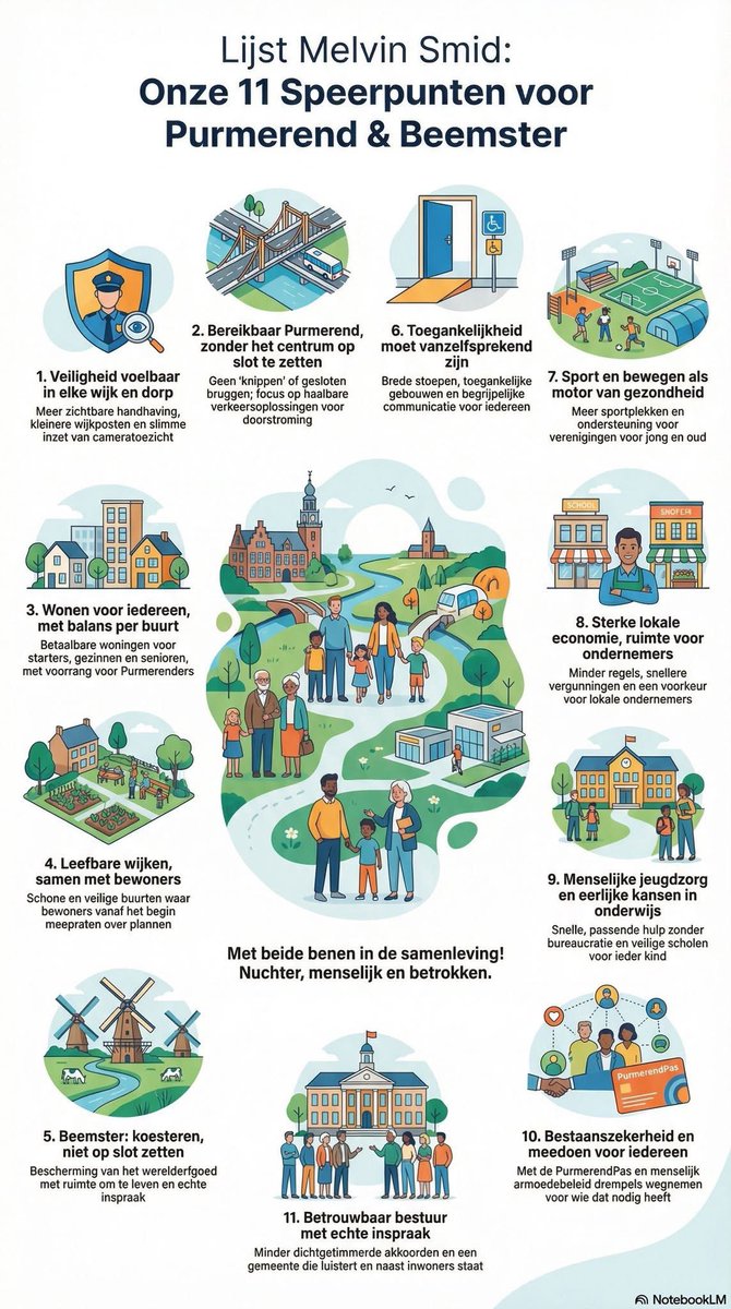 Benieuwd naar onze 11 speerpunten voor Purmerend en Beemster?

#LijstMelvinSmid #Purmerend #Beemster #GR2026 #gemeenteraadsverkiezingen2026 #gemeenteraadsverkiezingen #gemeenteraad #lokaal #zoalshetbedoeldis #metbeidebenenindesamenleving 

Stem 18 maart Lijst Melvin Smid!