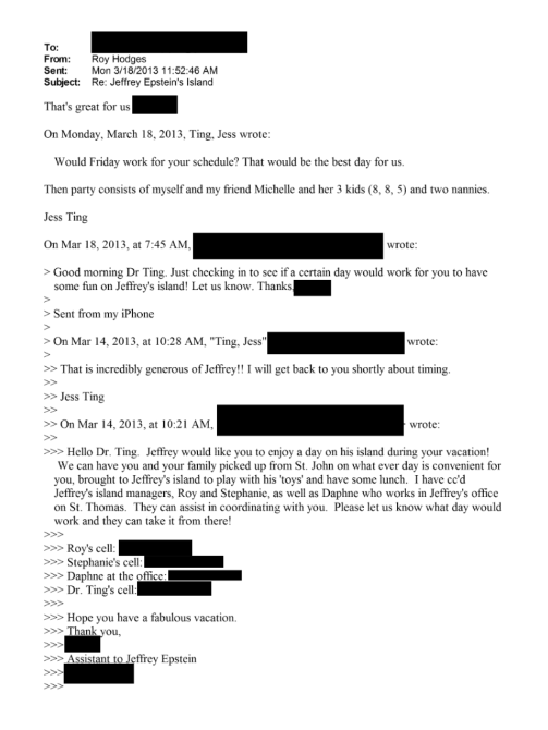 ripx4nutmeg's tweet image. The latest Epstein files reveal that a surgeon who performs 'sex change' operations, including on young people such as Jazz Jennings, visited the island with three children. Jess Ting was also given thousands of dollars which emails suggest was invested in transgender 'research'
