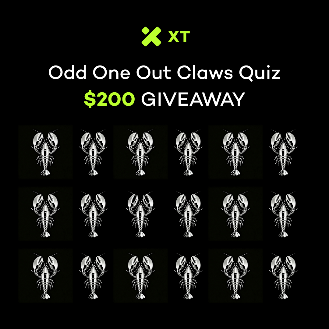 🎉 Giveaway Alert! Clawed &amp; Moltbook tokens are ripping on XT. Can you spot the claw that does not match all of the others?

How to enter 👇
1️⃣ Follow@XTexchange
2️⃣ Like &amp; RT
3️⃣ Comment your answer &amp; XT UID

🎁 Rewards: $5 × 40 winners (randomly selected)

Join now and test your