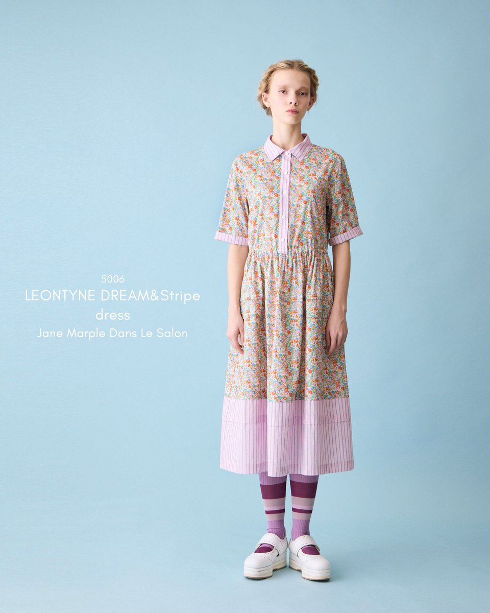JaneMarple_stmm's tweet image. 2026 SPRING&amp;amp;SUMMER 1ST COLLECTION
「Beloved staples」

5006
LEONTYNE DREAM&amp;amp;Stripe dress
LEONTYNE DREAM&amp;amp;ストライプ ドレス
color: multi color×pink / blue gray×sky blue
¥54,450

#janemarple #janemarpledanslesalon #stripes #libertyfabric #リバティプリント #ジェーンマープル