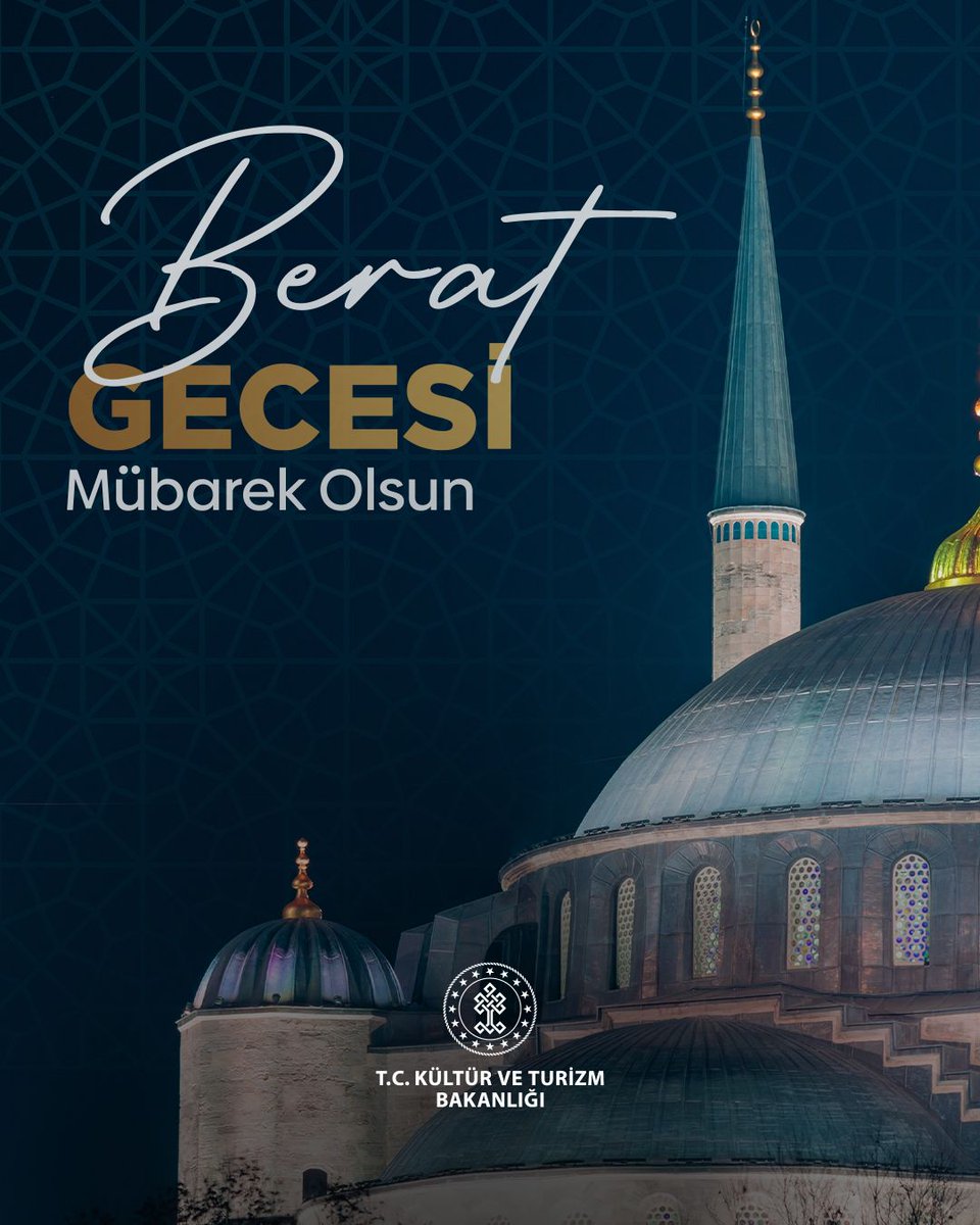 Bu kutlu gecenin tüm insanlık için hayırlara vesile olmasını diliyoruz.

Berat Gecemiz mübarek olsun. 🌙