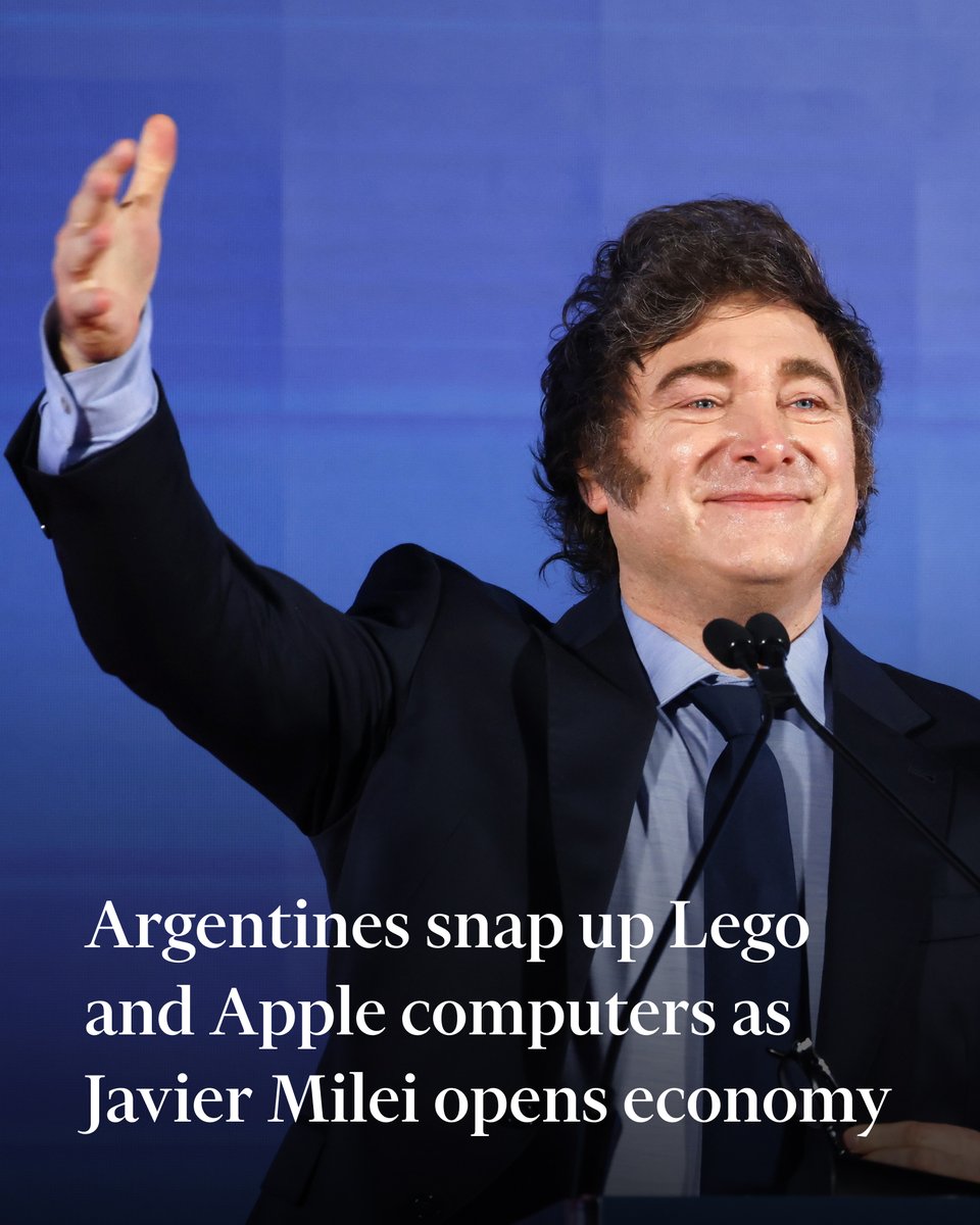 Total consumer goods imports to Argentina reached a record high of $11.4bn in 2025, as the libertarian president cut tariffs and import restrictions. ft.trib.al/wbOsnmh