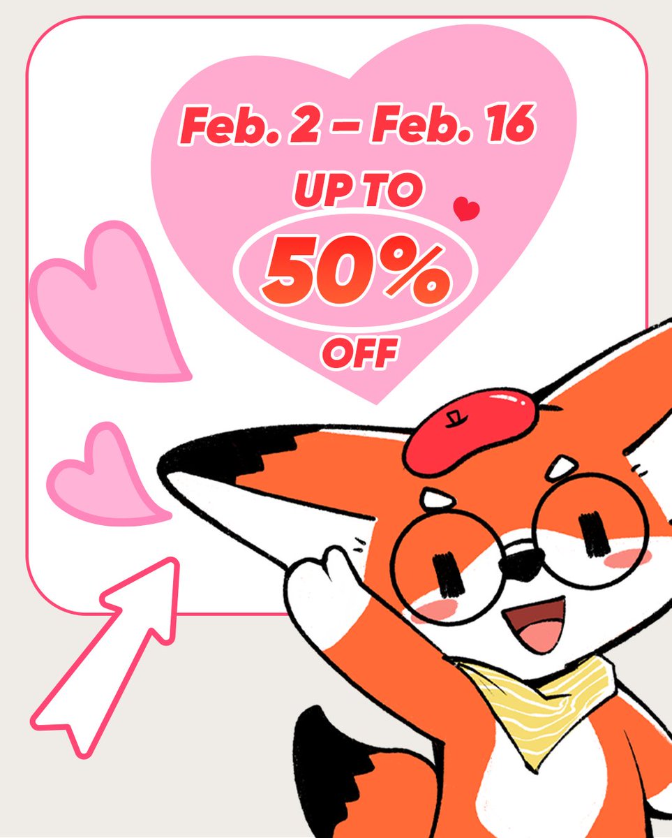 xppenca's tweet image. Unwrap your Valentine‘s surprise! 🎁
Up to 50% OFF — for a limited time only. Feb 2-16.

bit.ly/3JVoEhu

#XPPen #ValentinesSale #DigitalArt #ValentinesDay