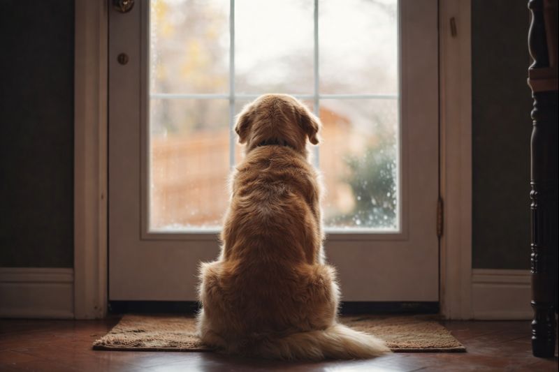 犬は、
「今」を生きていると思われがちだ。

でも本当は、
昨日までの痕跡だけを頼りに、
今日の世界を確かめている。

犬は日付を知らない。
何歳かも、何年目かも数えない。
それでも、
確かに積み重なっていくものがある。

朝の空気。
鍵の音。
靴を履く速さ。
声の調子。