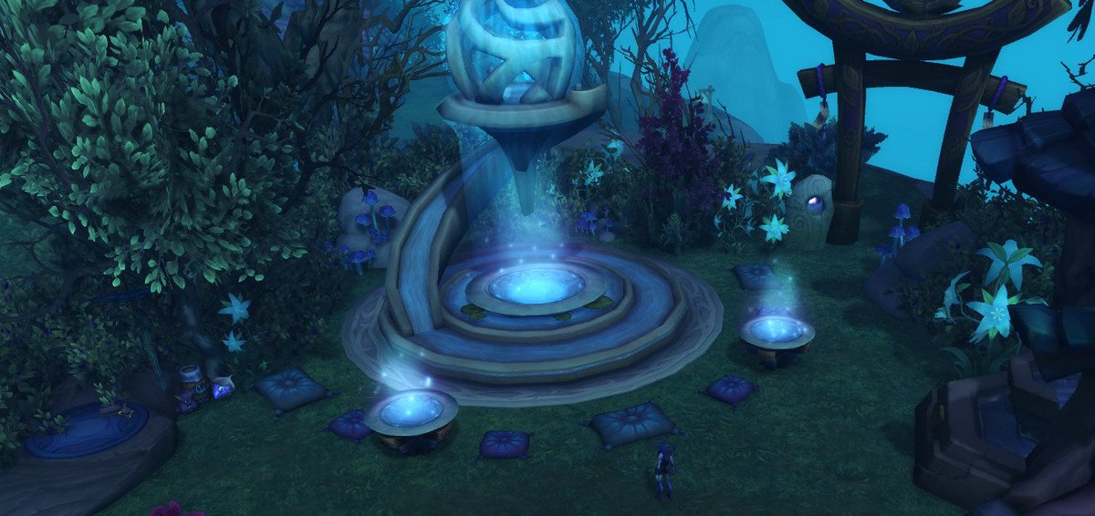 blavamoon's tweet photo. Big night elf fountain is a must for the house outdoors 🌌💙 https://t.co/pV5ZeRhKKJ