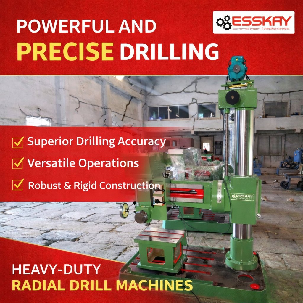 esskayindore's tweet photo. Precision you can trust 🔧
 ESSKAY Radial Drill Machine — accuracy, versatility &amp; strength.
📞 992-610-2855
🌐 https://t.co/wAdq8SFf2D

#esskaymachinesindia #RadialDrillMachine #MachineTools #Manufacturing #Engineering #MakeInIndia https://t.co/OZ0kSbWoVa
