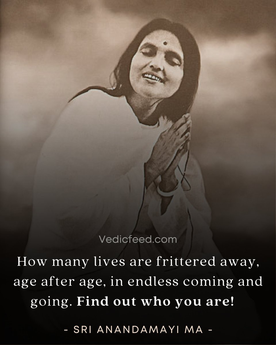 vedicfeed's tweet photo. Enquire : "Who am I?"
You will find the answer.

#Anandmayi #whoami #spirituality #selfrealisation https://t.co/NFSqMoPbvd