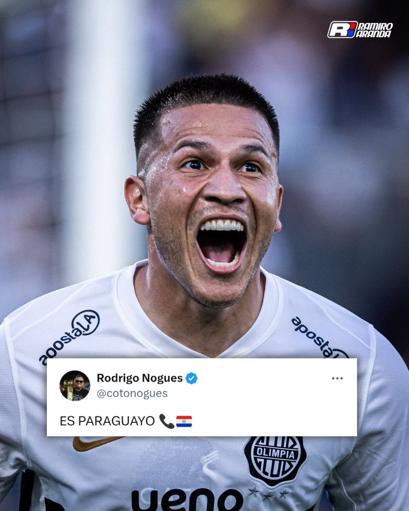 ⁉️¿Quintana a la selección Paraguaya?🇵🇾

– "Es Paraguayo", escribió Rodrigo Nogúes, Presidente del Club #Olimpia. 

⁉️¿Opiniones?
-#RamiroArandafutbolpy