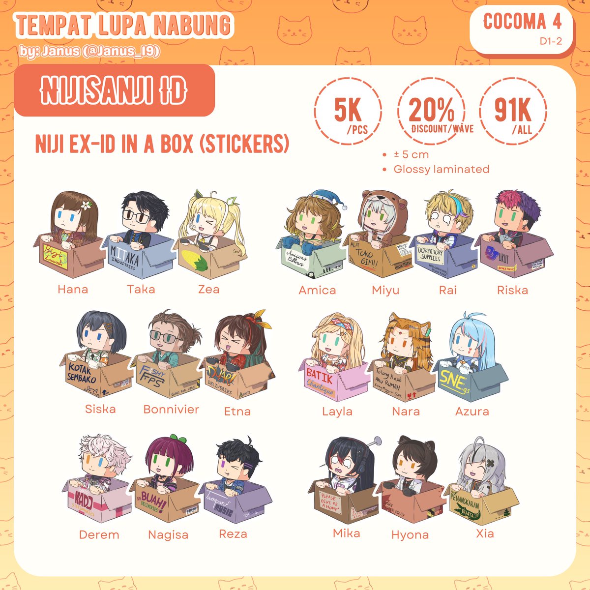 Janus's Catalogue for #COCOMA4 !! 
PO for Pick-Up OTS during the event (14 February 2026)
Form will be open from 2 February - 6 February 2026 (21:00 WIB)!

Order Form: forms.gle/fz58Hs46Tb9zTq…

#cocoma4catalogue 

Fate/Grand Order &amp; Nijisanji ID