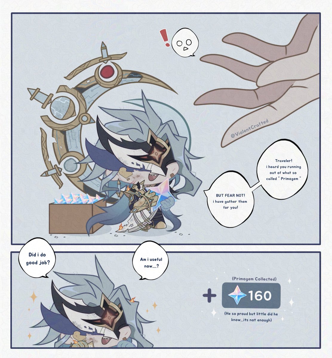 ViolentCrafted's tweet image. Baby went through alot..
he want a little praise 🥺❤️
#dottore #GenshinImpact