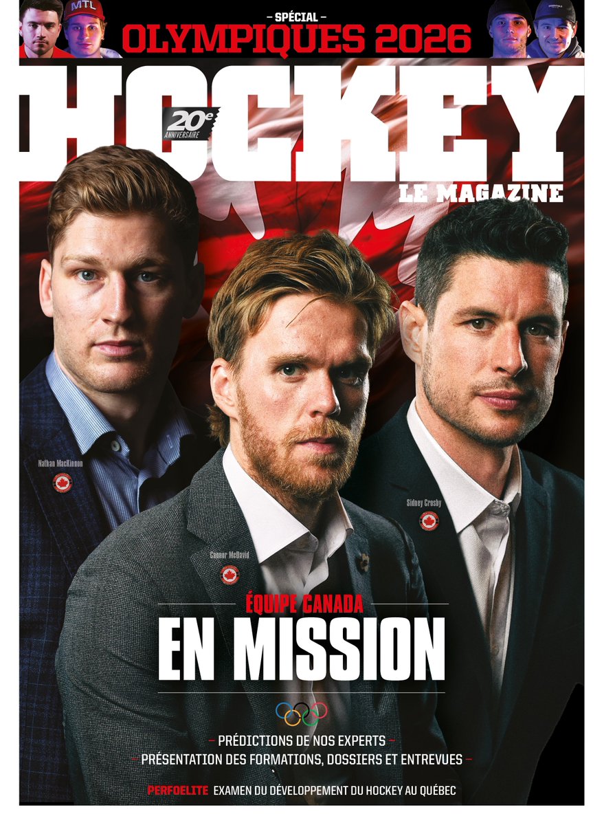 HockeyMagazine's tweet photo. Voici la page frontispice de notre troisième édition de la saison, un spécial #JeuxOlympiques avec Alexandre Texier, Juraj Slafkovsky et Oliver Kapanen à l'honneur. En kiosque partout au Québec dès jeudi. Bonne lecture à tous!
 
Pour un accès inédit à vos joueurs préférés ! https://t.co/FbJNPEjW44