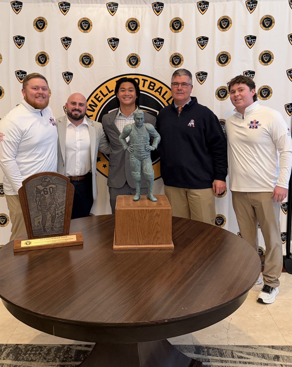 Congratulations to Sr. Cole Aquino <a href="/coleaquino2/">ColeAquino</a> for receiving the mini Maxwell award! One of the most prestigious awards a high school player can receive! Well deserved! <a href="/WTHS_Athletics/">WTHS Athletics</a>