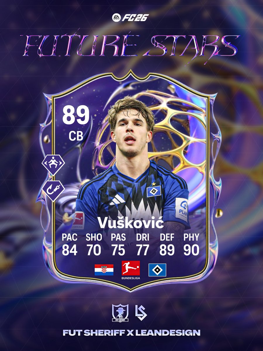 🚨💣💣 Vuskovic 🇭🇷 is added to come as FUTURE STARS PLAYER SOON! 🔥🔥🔥

HAMBURG FANS????? 😍😍😍😍😍

Follow <a href="/FutSheriff/">Fut Sheriff</a> 😘😘 #FC26
