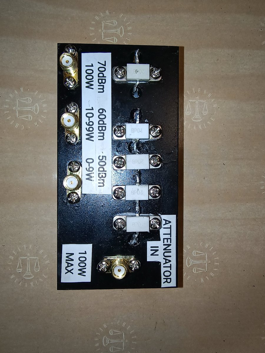 Newly made attenuator for my TinySa. After nano vna test the 50dbm is actually 54dbm, I will redo the label