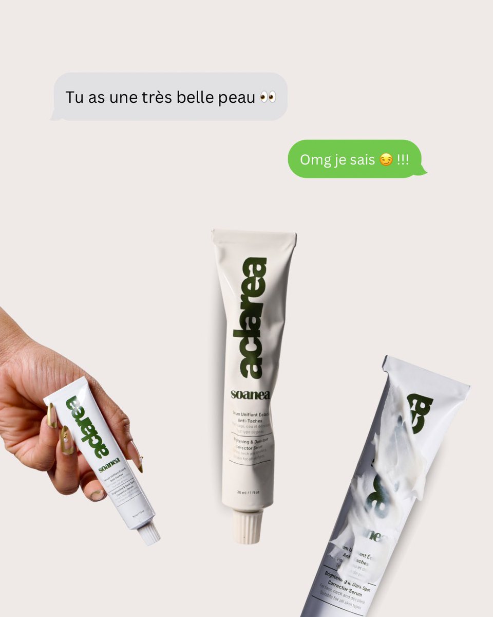 thesoanea's tweet photo. Les taches pigmentaires peuvent ternir l’éclat de la peau. 

Aclarea de Soanea aide à améliorer l’uniformité du teint en ciblant visiblement ces irrégularités, pour une peau plus lumineuse au fil des utilisations.

Si tu veux aussi avoir une belle peau. 

Le lien en dessous 👇🏿 https://t.co/54Yvrhb5dE