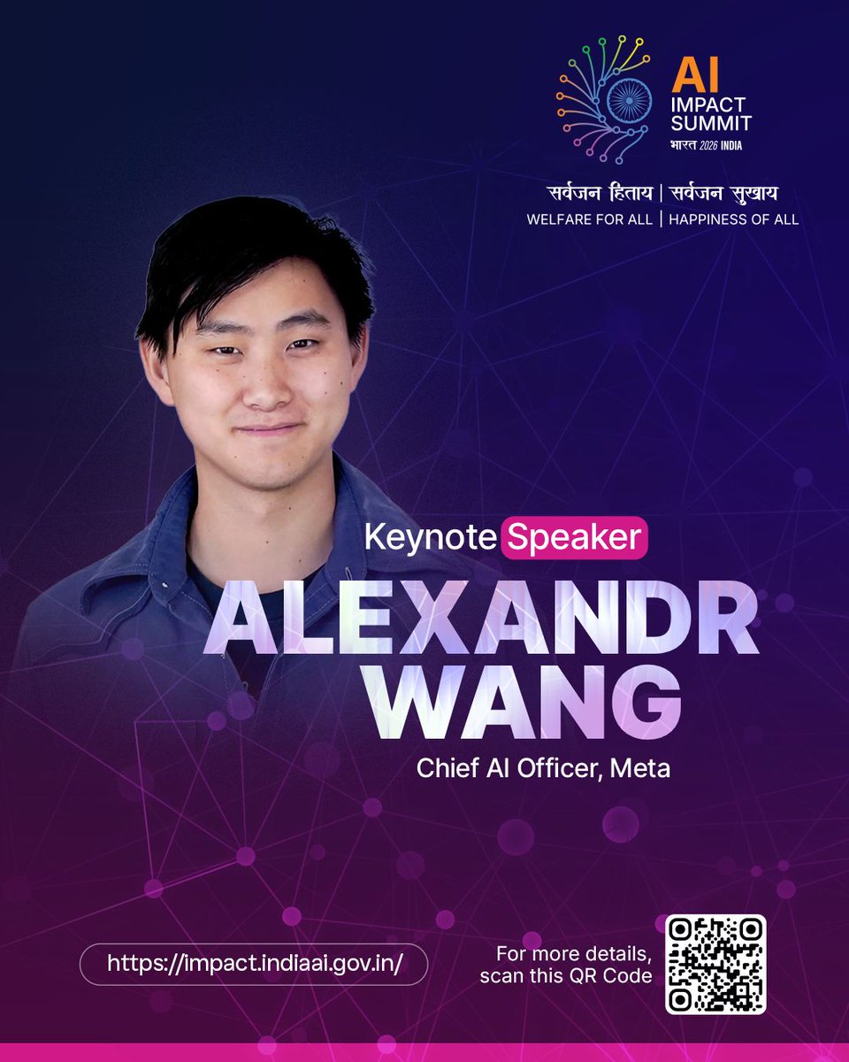 Speaker Reveal | #IndiaAIImpactSummit2026 Mr. Alexandr Wang, Chief AI ...