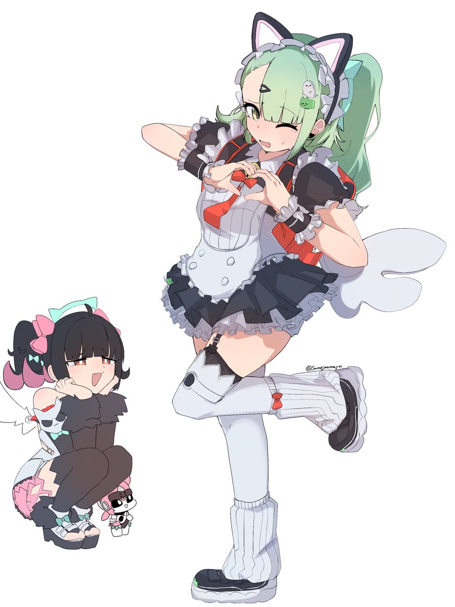 #妄想絵ンジェル　#zzzero 
セシリア先生も羽ちゃんも中々いい趣味してますね