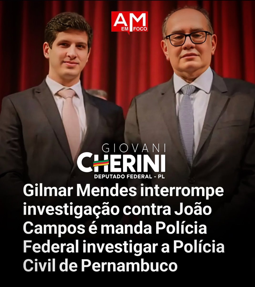 giovanicherini's tweet image. Abuso escancarado: investigação é barrada no STF e a Polícia passa a ser investigada por cumprir seu dever.