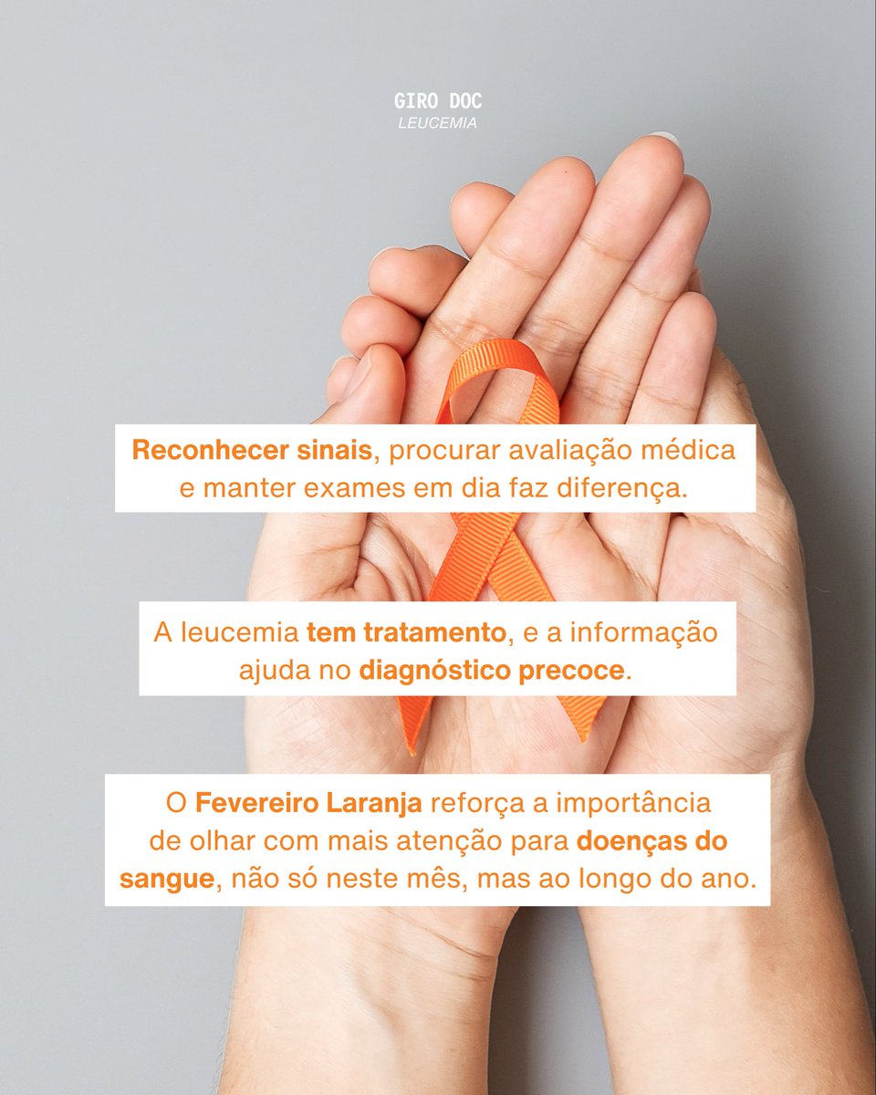 O Fevereiro Laranja lembra que cuidar do sangue também é cuidar da vida.